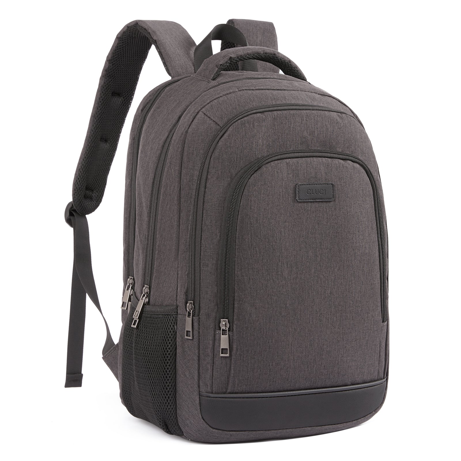 CLUCI Laptop School Backpack Water Resistant for Travel Work Fits 15.6" Laptop Business Computer with USB Charging Port
