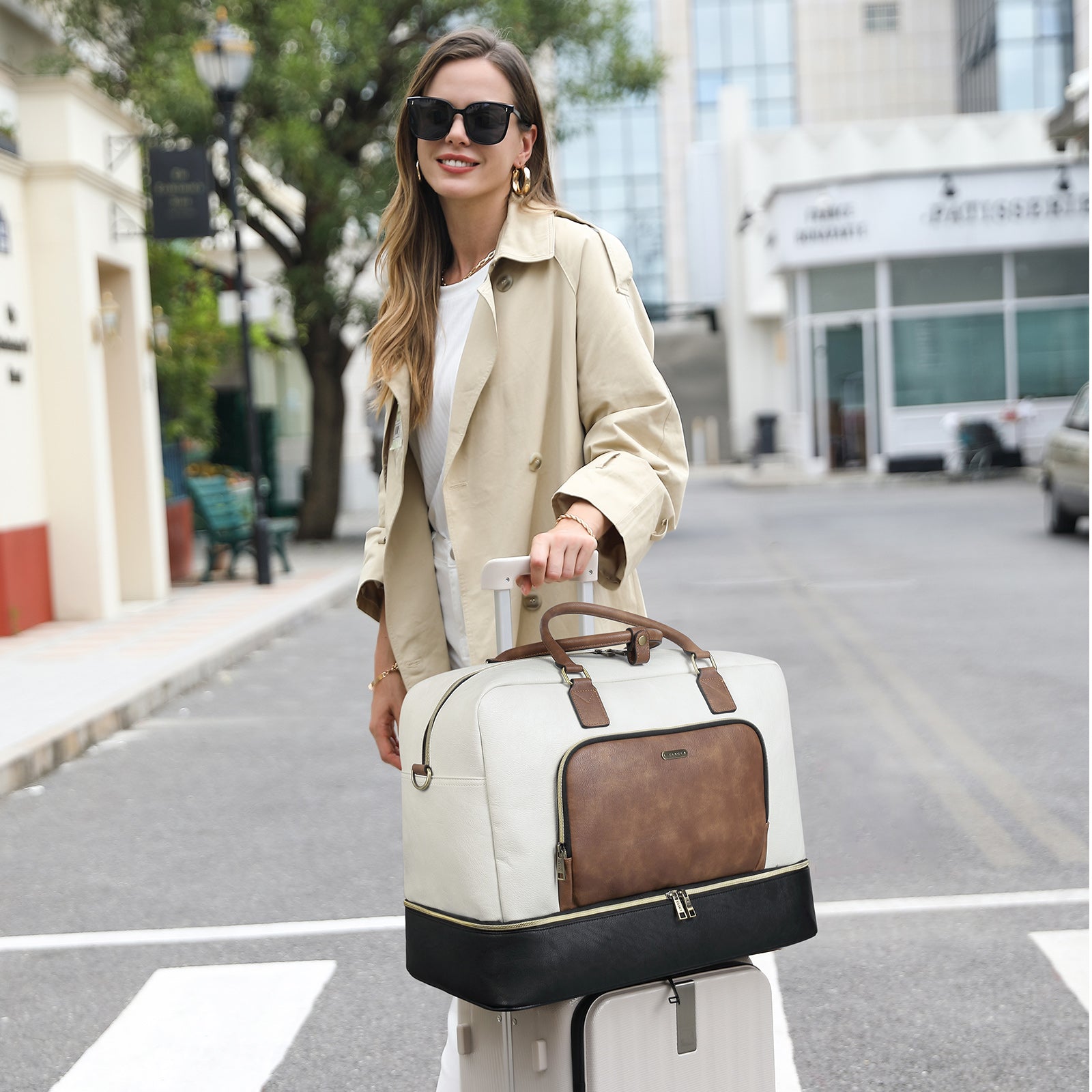 Leather Oversized Weekender Bags