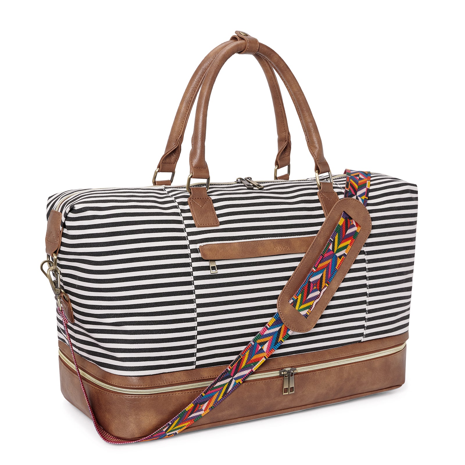 CLUCI Weekend Bags Travel Canvas Carry on Bags for Airplanes Travel Bags with Shoe Compartment