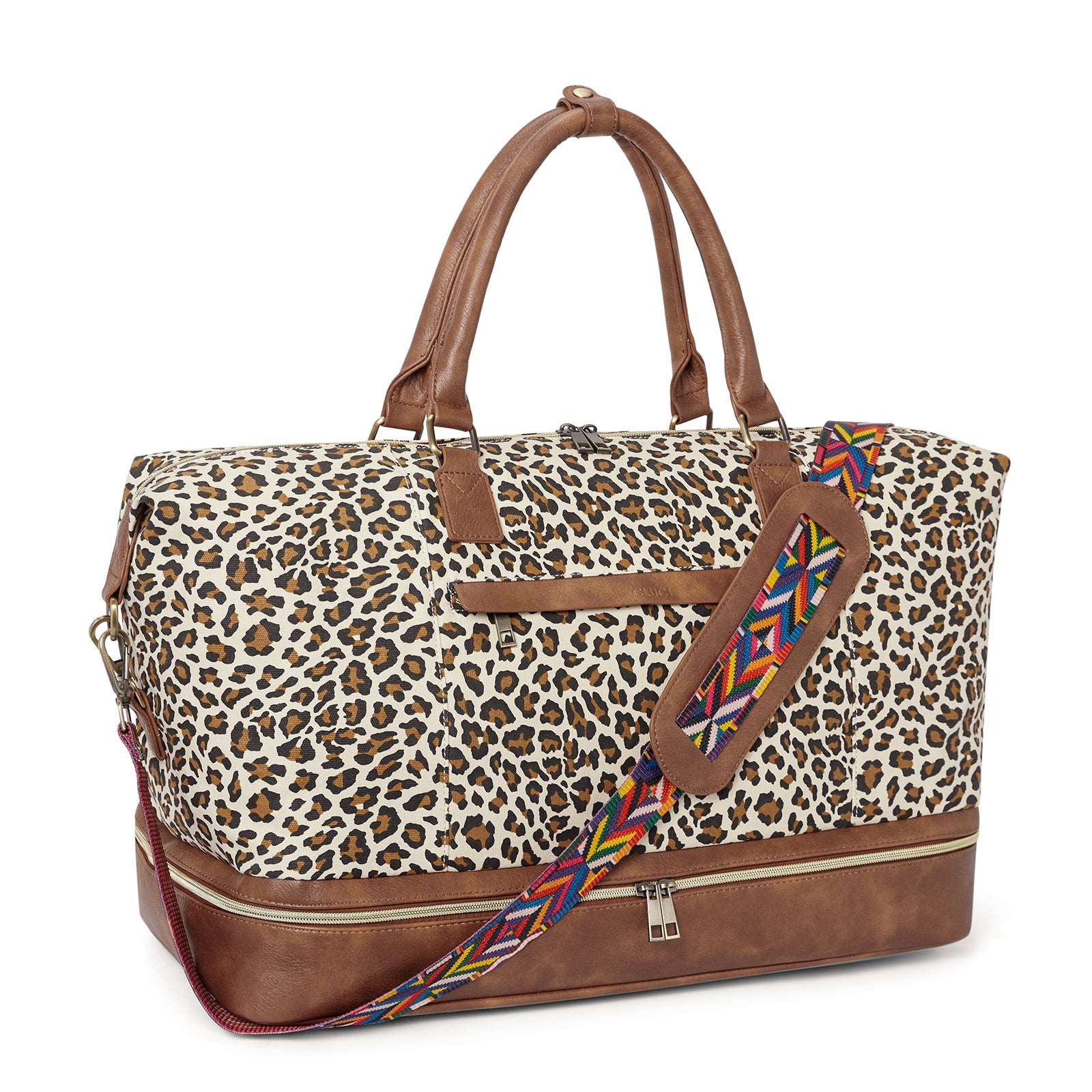 CLUCI Weekend Bags Travel Canvas Carry on Bags for Airplanes Travel Bags with Shoe Compartment