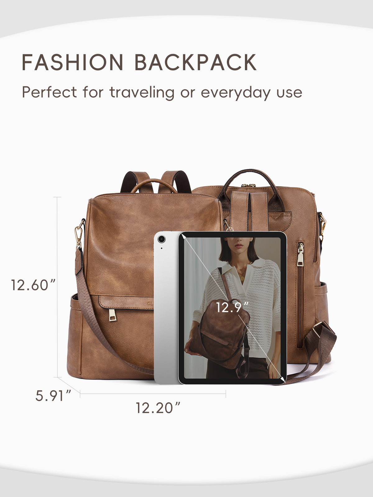 Large Capacity Fashion Designer Womens Backpack Purse