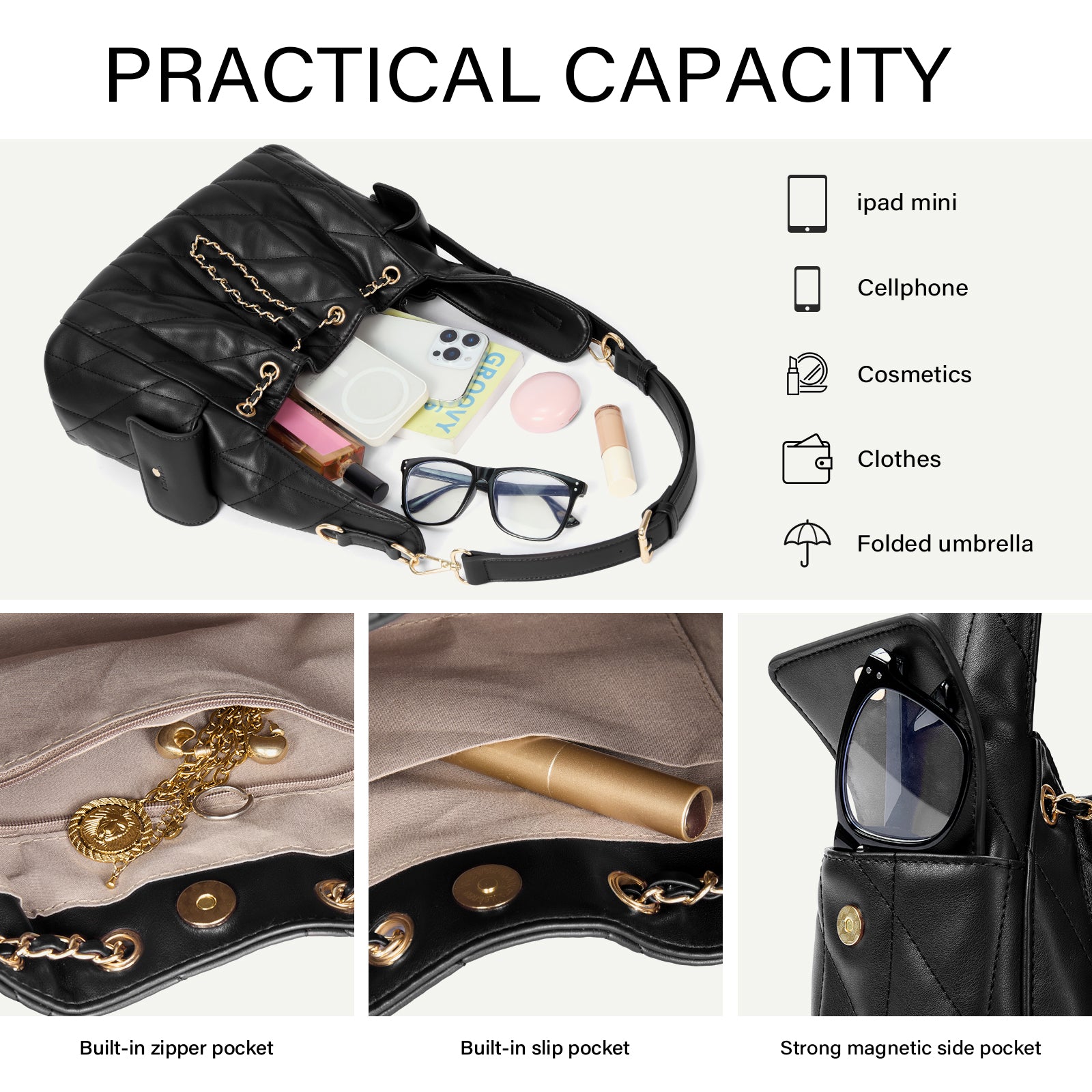 Cluci Chic Bag - Crumpled Shoulder Purse