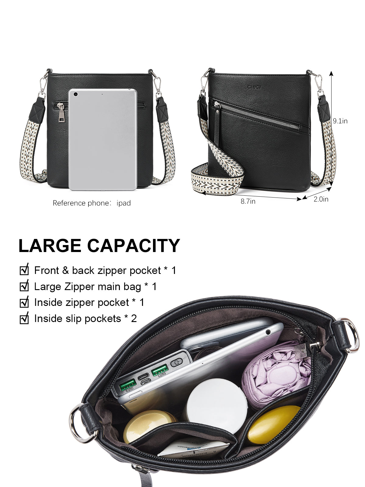 CLUCI Crossbody Bags for Women Trendy Crossbody Handbags with Adjustable Staps Small Cross Body Bag Purses for Women