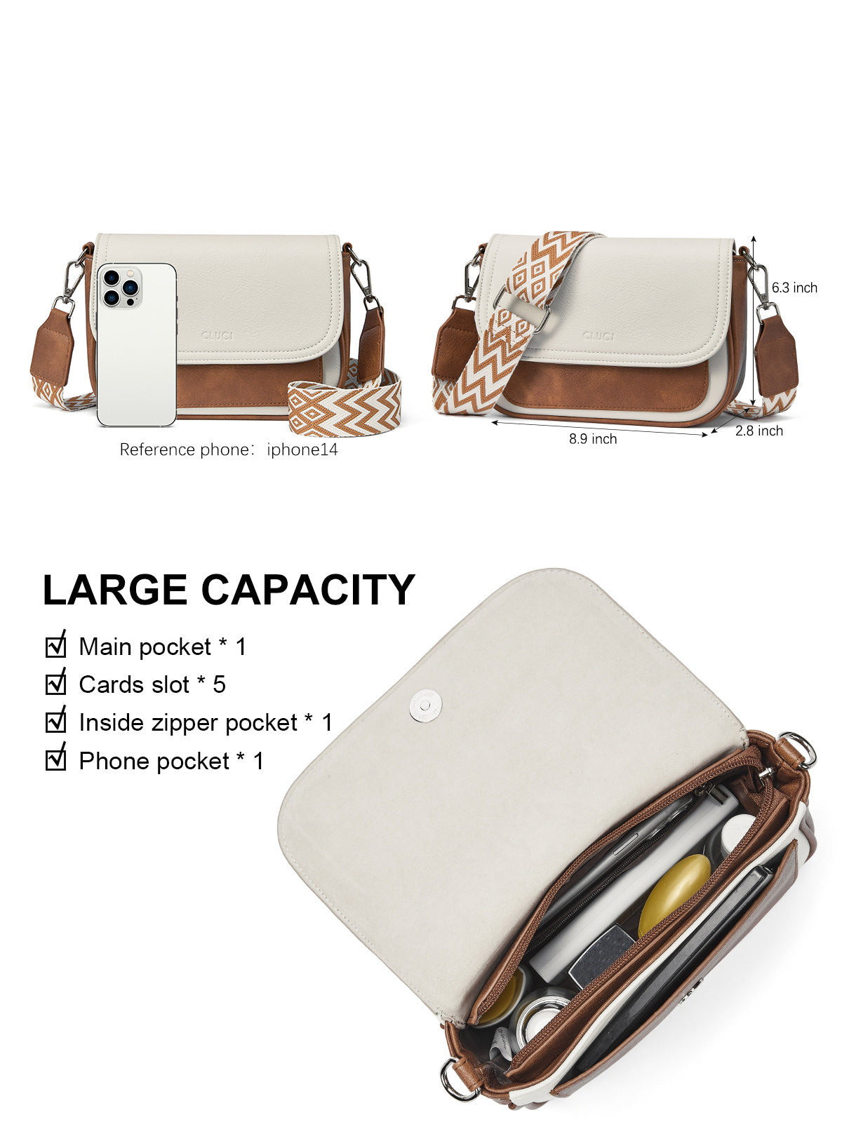 CLUCI Small Crossbody Bags for Women Trendy Purses