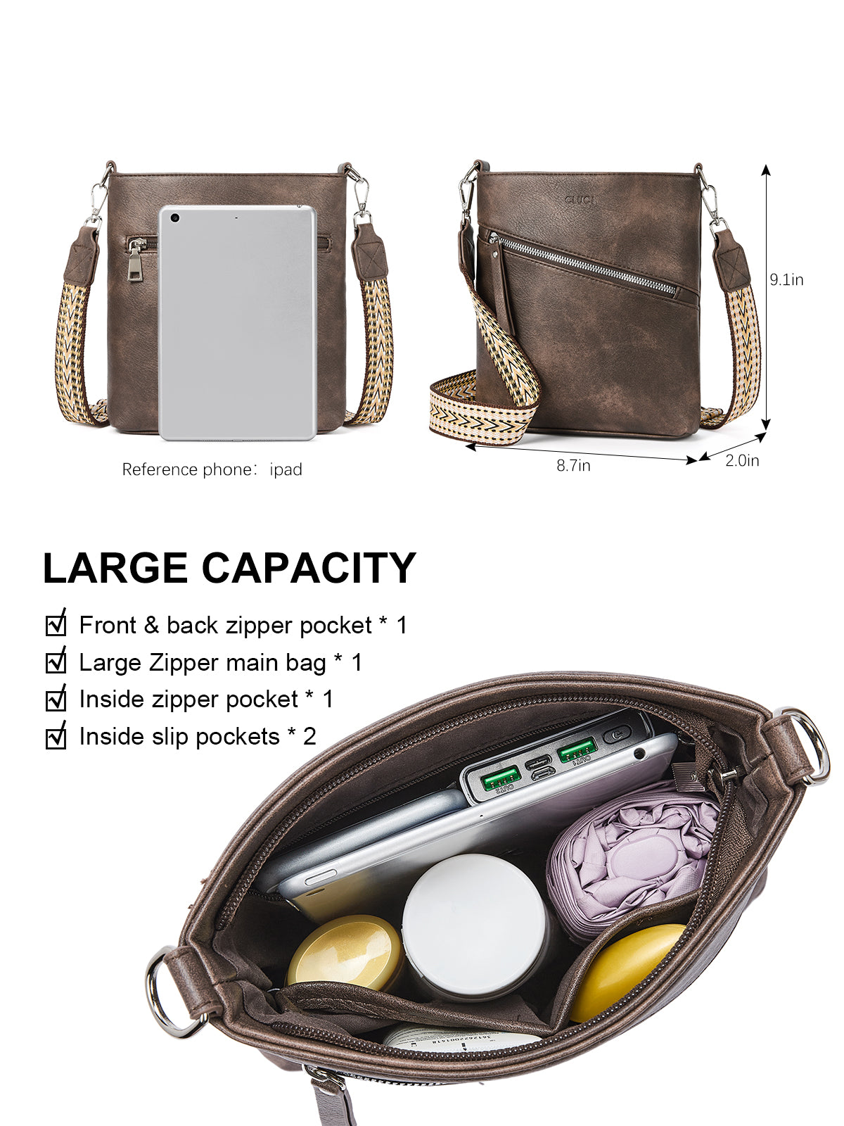 CLUCI Crossbody Bags for Women Trendy Crossbody Handbags with Adjustable Staps Small Cross Body Bag Purses for Women