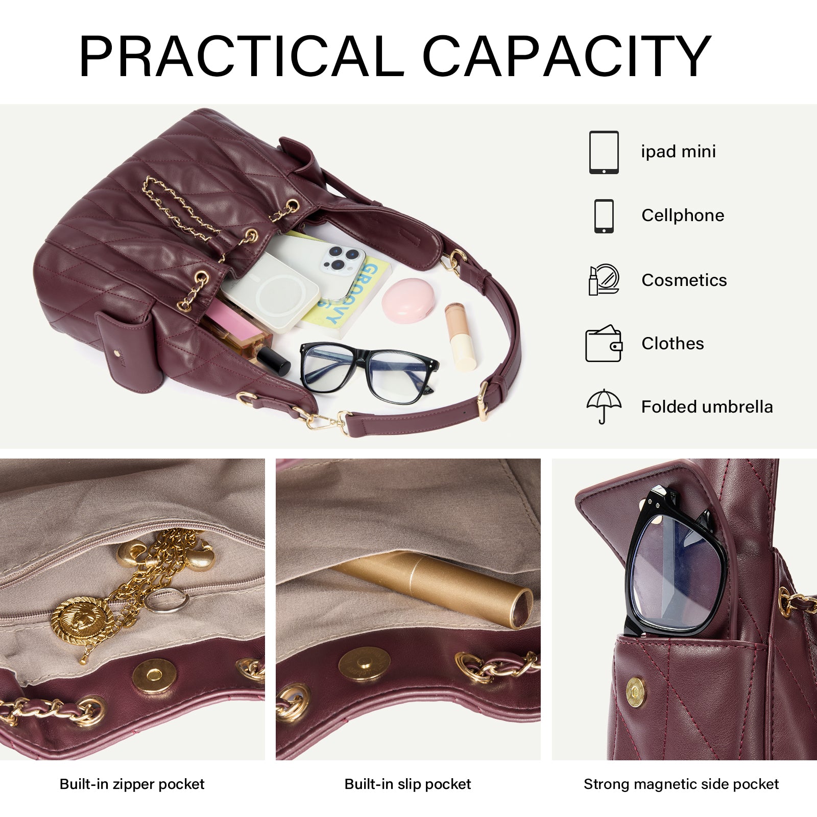 Cluci Chic Bag - Crumpled Shoulder Purse