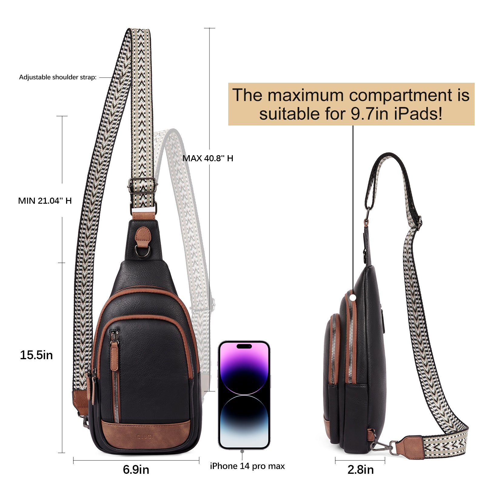 CLUCI Sling Bag for Women Crossbody Leather
