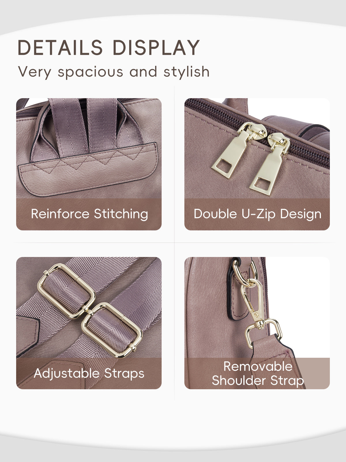 Large Capacity Fashion Designer Womens Backpack Purse