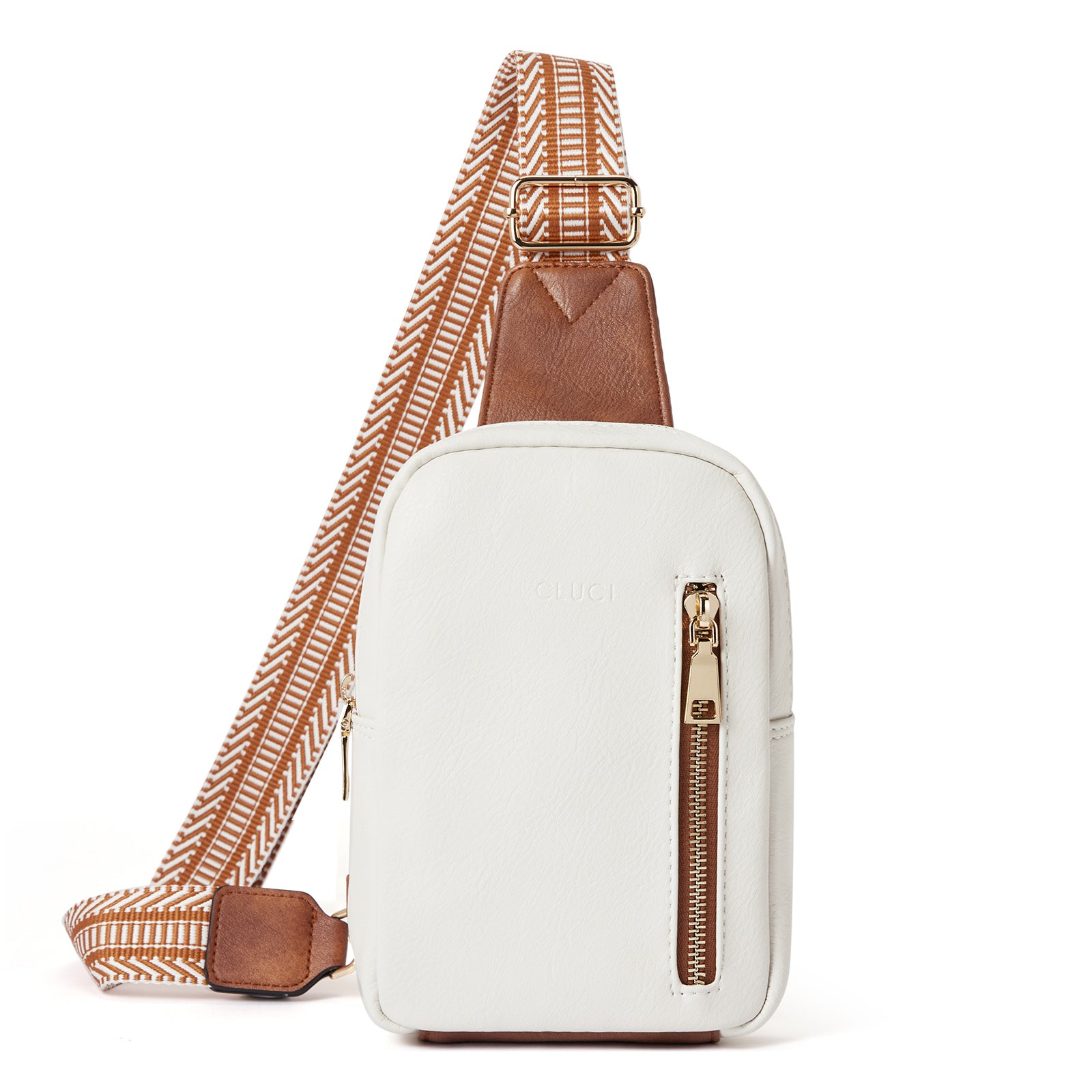 CLUCI Small Vegan Leather Sling Bag for Women  Crossbody Chest Bags Trendy