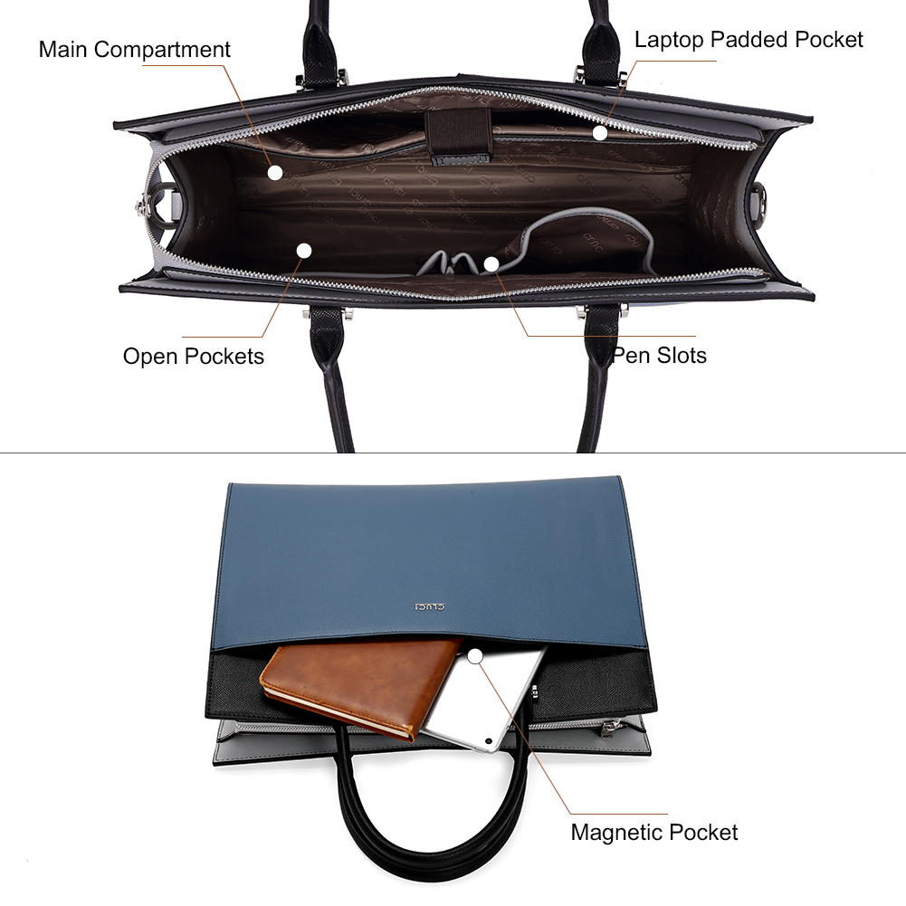 Lauren Ladies Vegan Leather Laptop Briefcase Laptop Bag