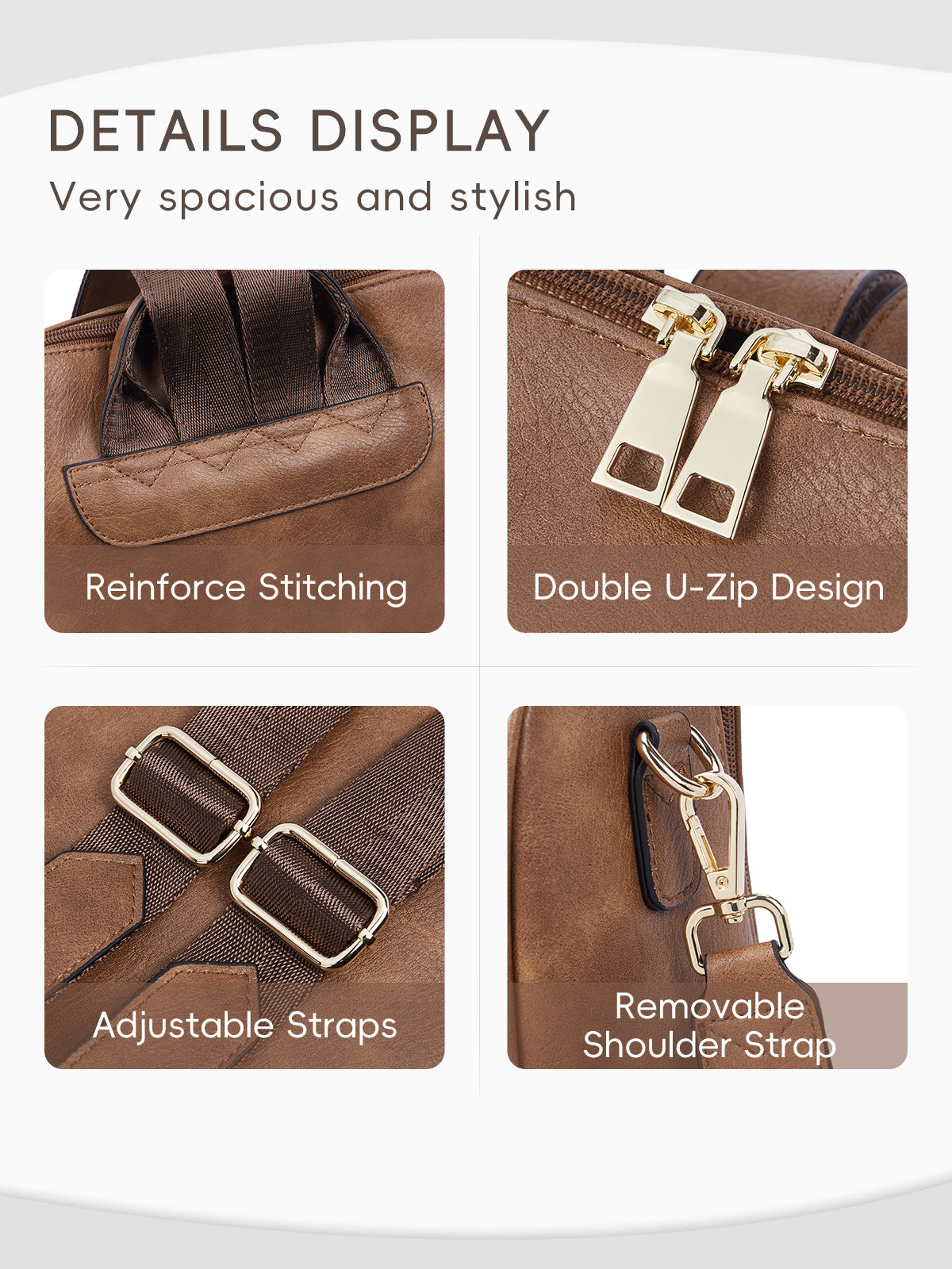 Large Capacity Fashion Designer Womens Backpack Purse