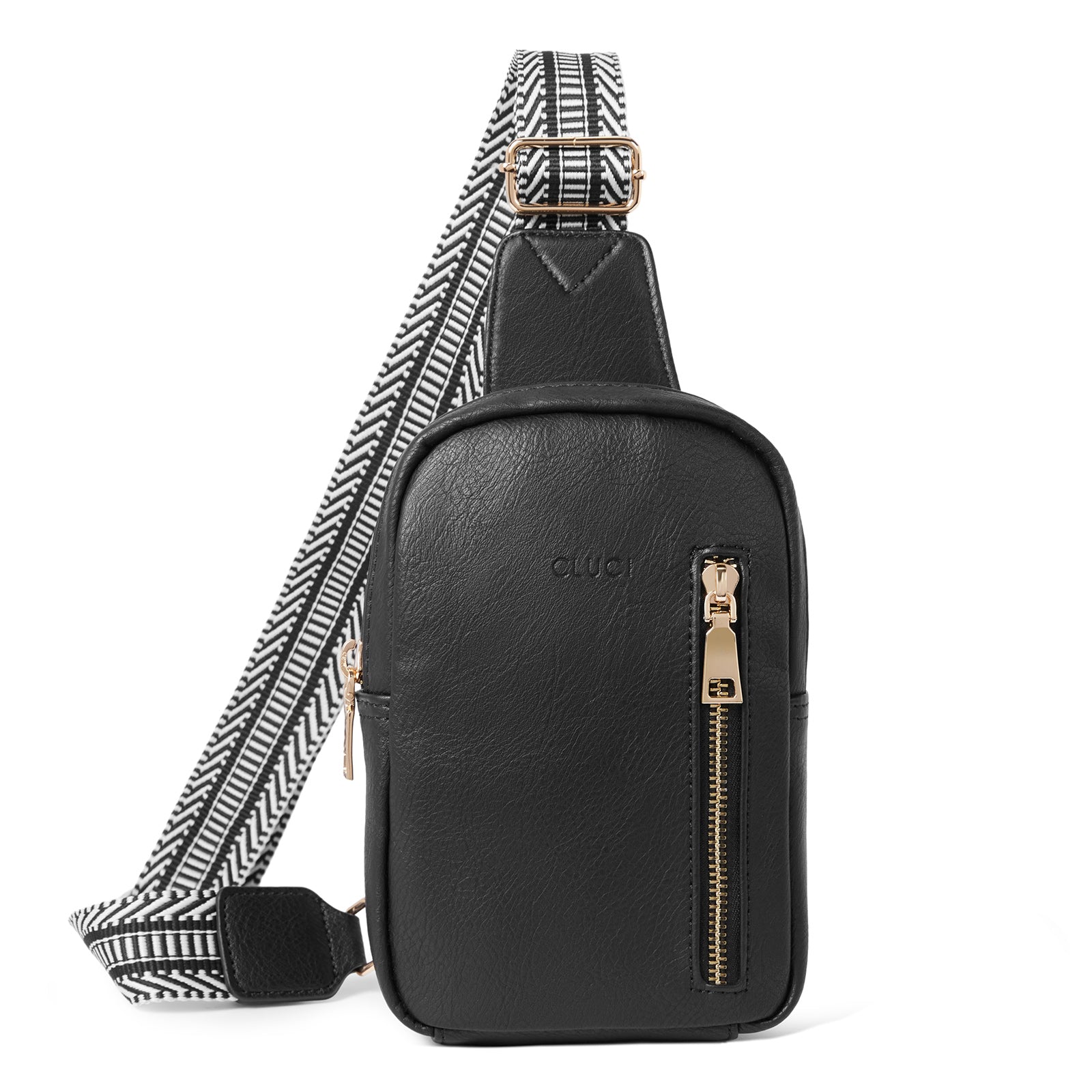 CLUCI Small Vegan Leather Sling Bag for Women Crossbody Chest Bags Trendy