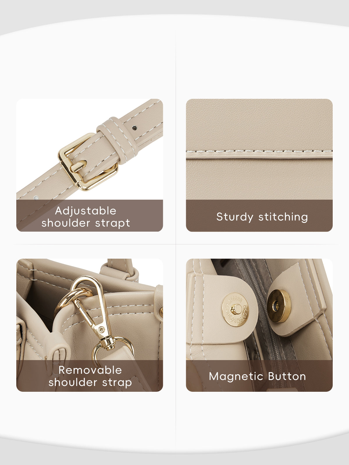 CLUCI Leather Tote Bag for Women with Adjustable Shoulder Strap