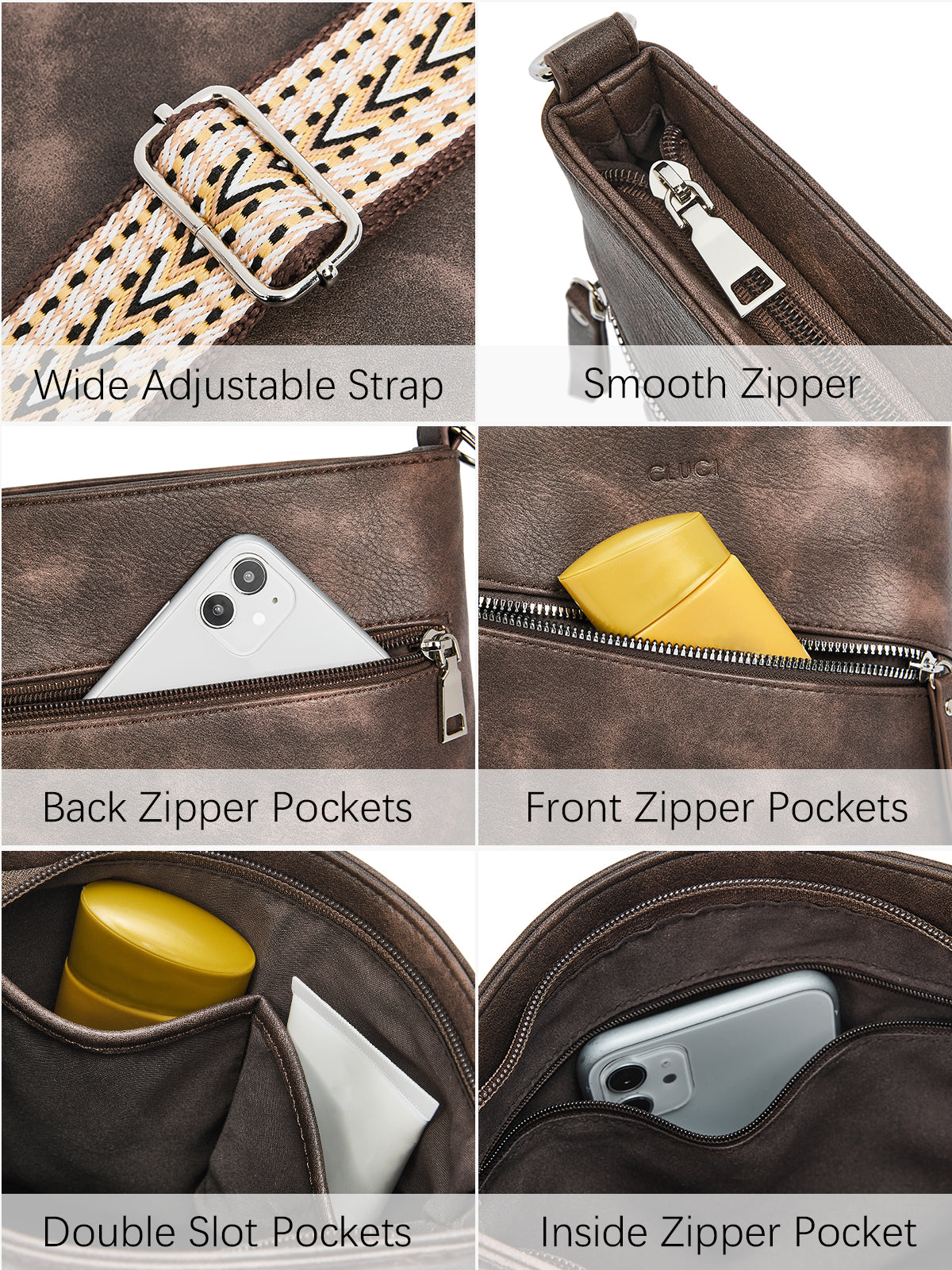 CLUCI Crossbody Bags for Women Trendy Crossbody Handbags with Adjustable Staps Small Cross Body Bag Purses for Women