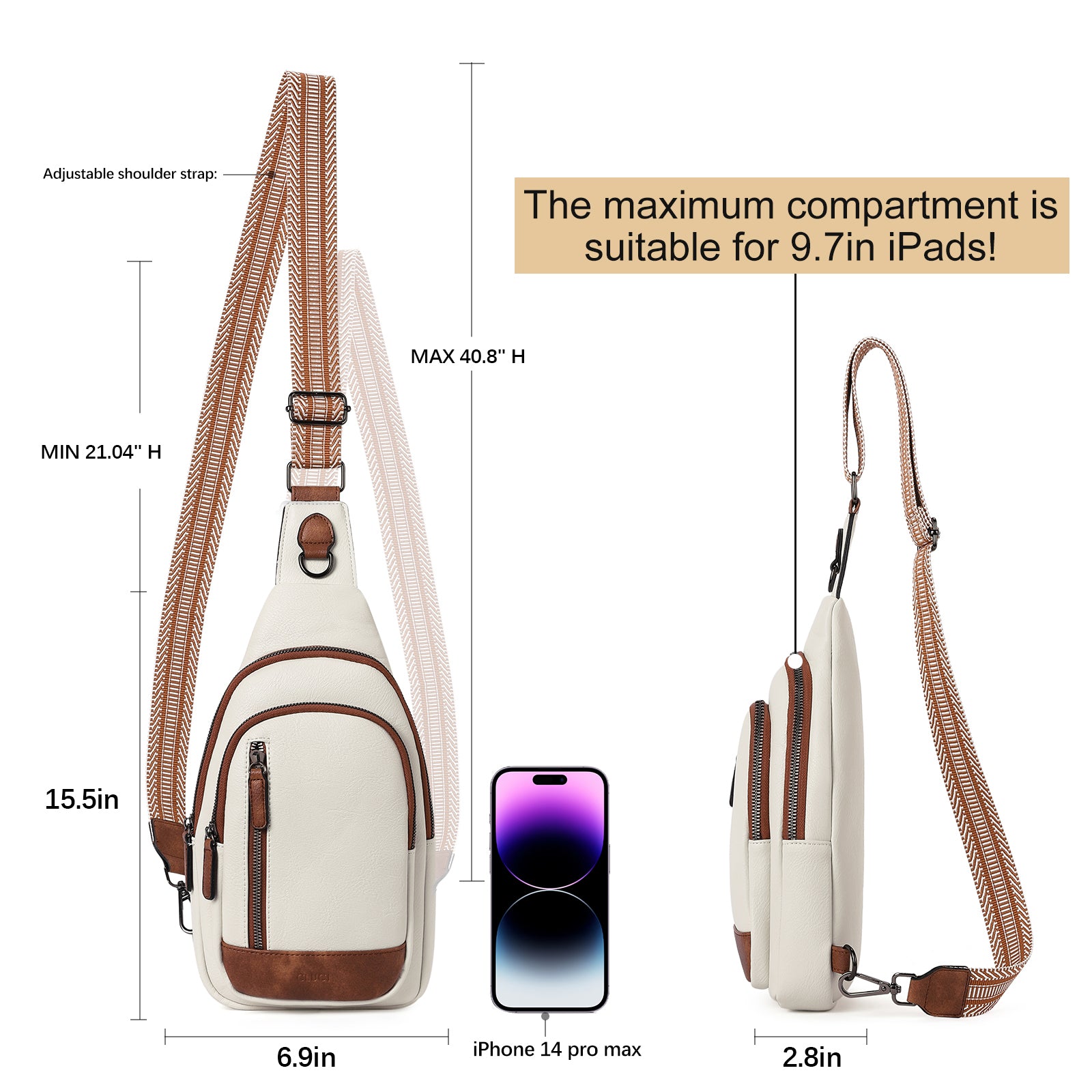 CLUCI Sling Bag for Women Crossbody Leather