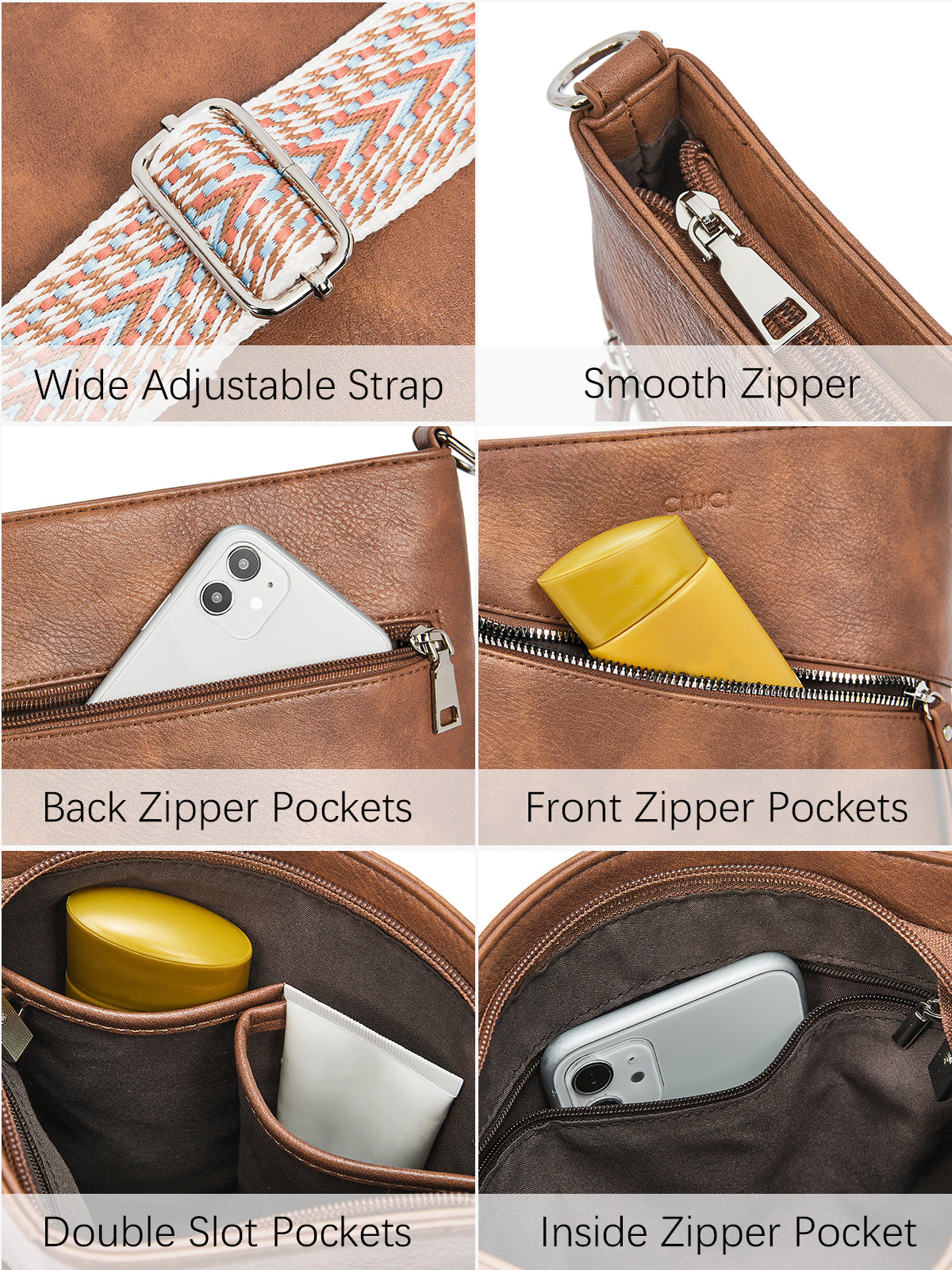 CLUCI Crossbody Bags for Women Trendy Crossbody Handbags with Adjustable Staps Small Cross Body Bag Purses for Women