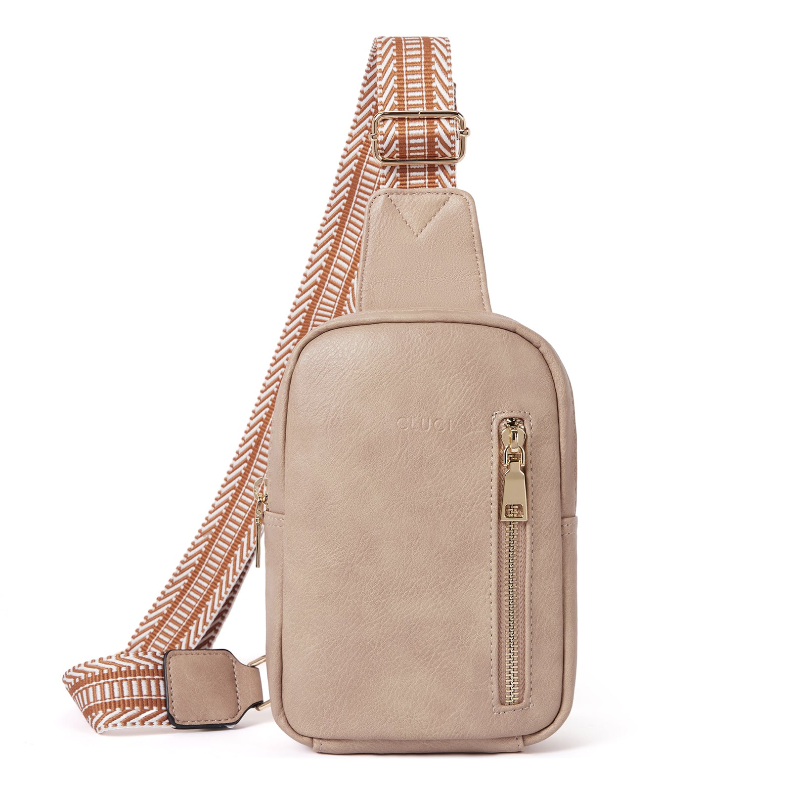 CLUCI Small Vegan Leather Sling Bag for Women Crossbody Chest Bags Trendy