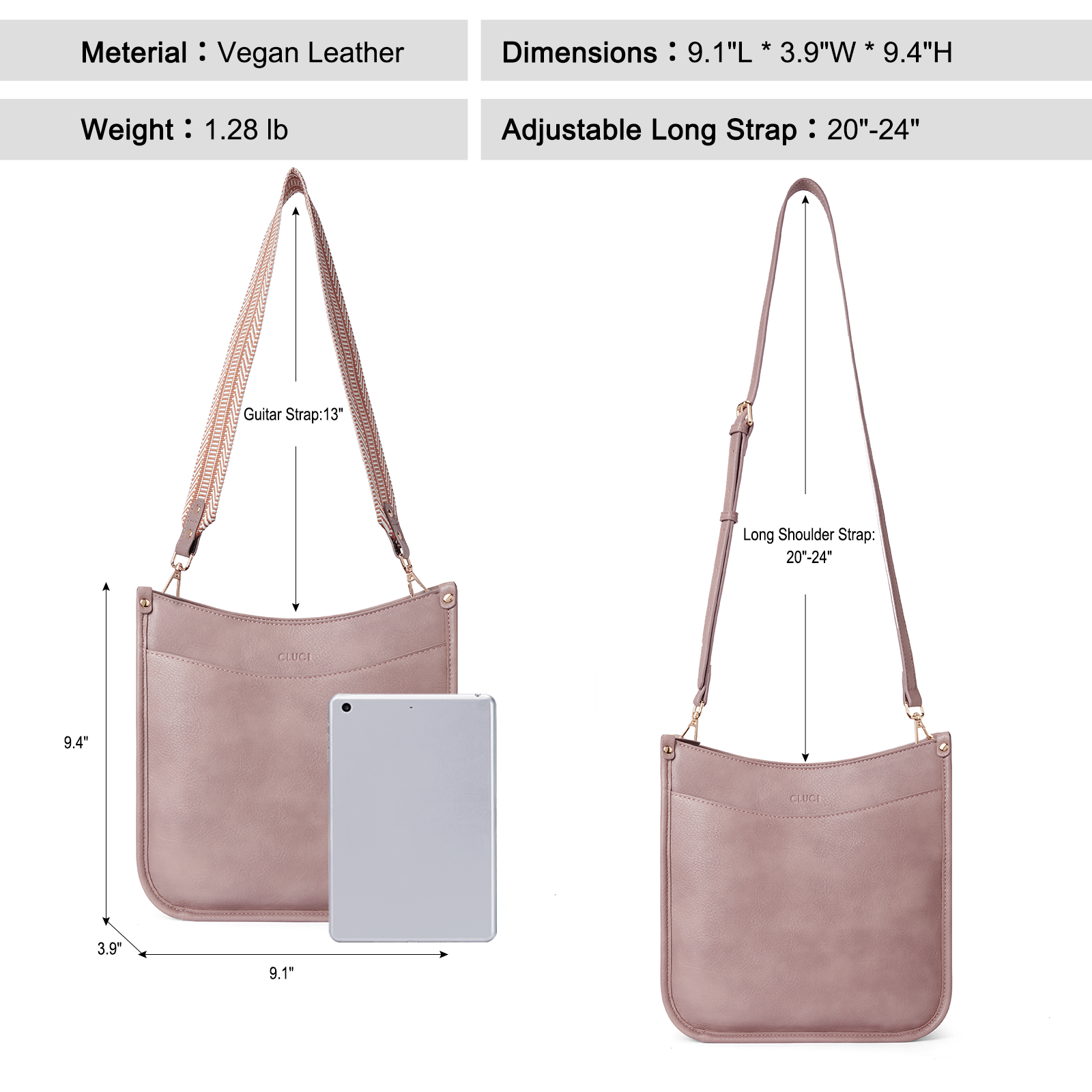 Trendy Medium Crossbody Bags with Two Straps