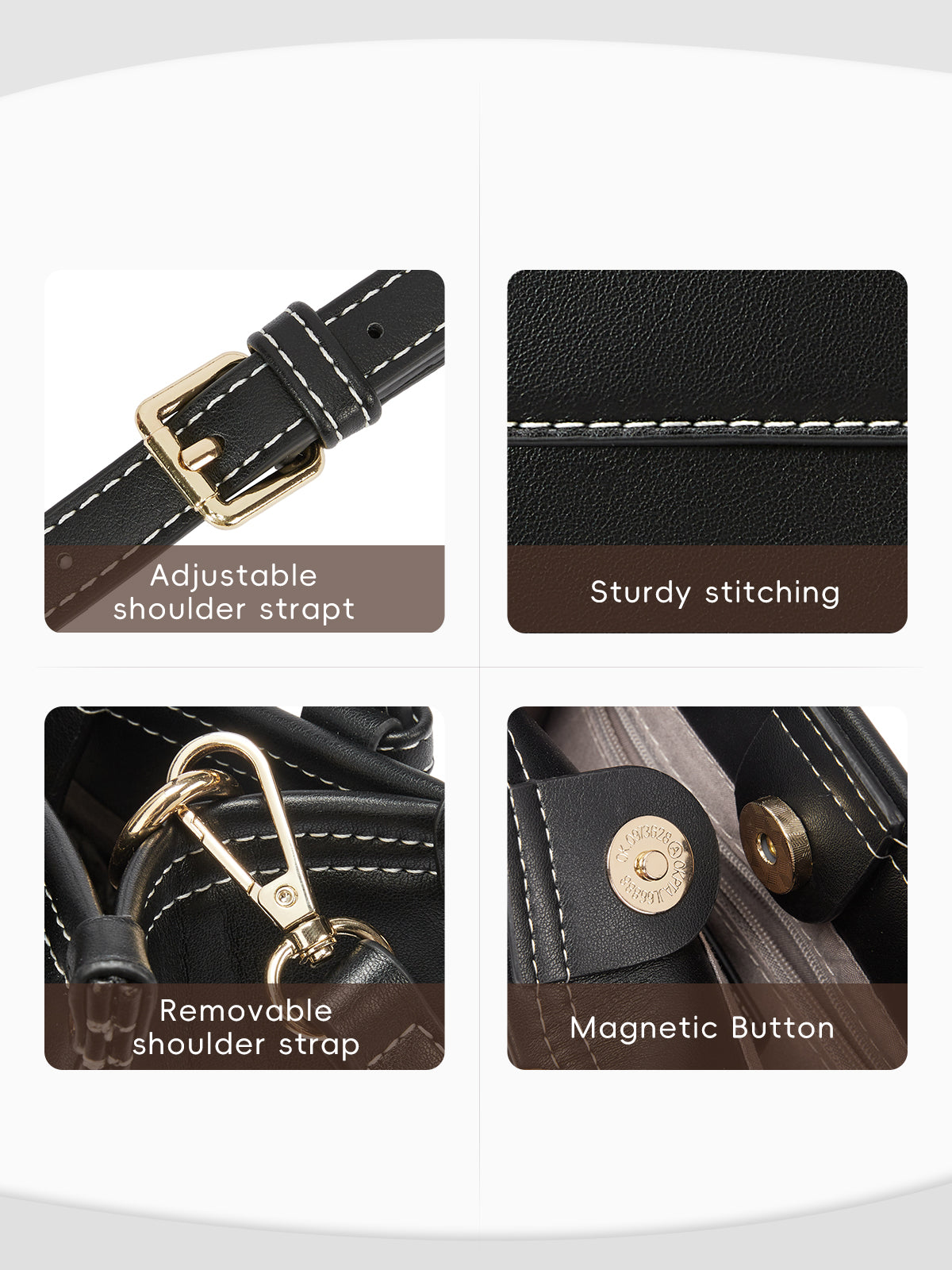 CLUCI Leather Tote Bag for Women with Adjustable Shoulder Strap