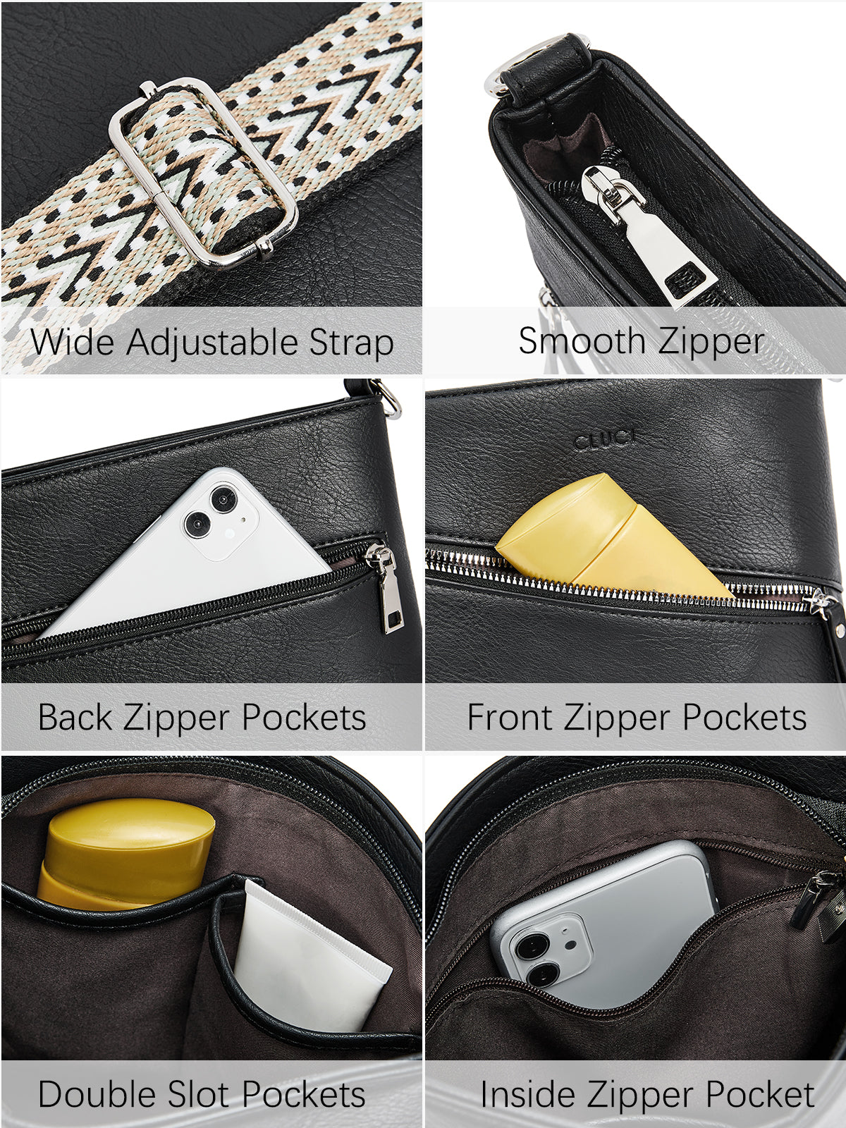 CLUCI Crossbody Bags for Women Trendy Crossbody Handbags with Adjustable Staps Small Cross Body Bag Purses for Women