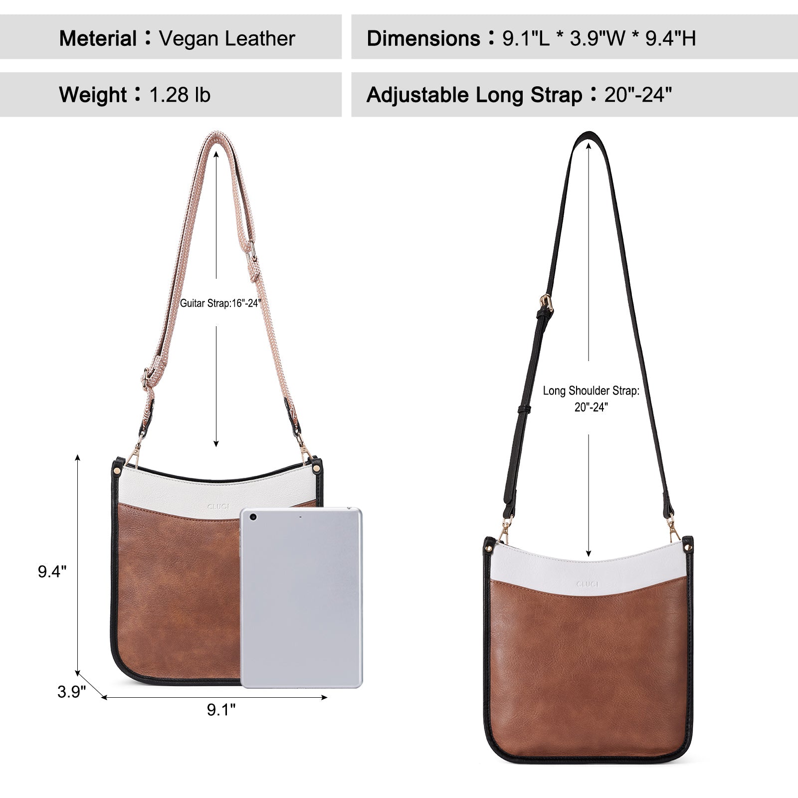 Trendy Medium Crossbody Bags with Two Straps