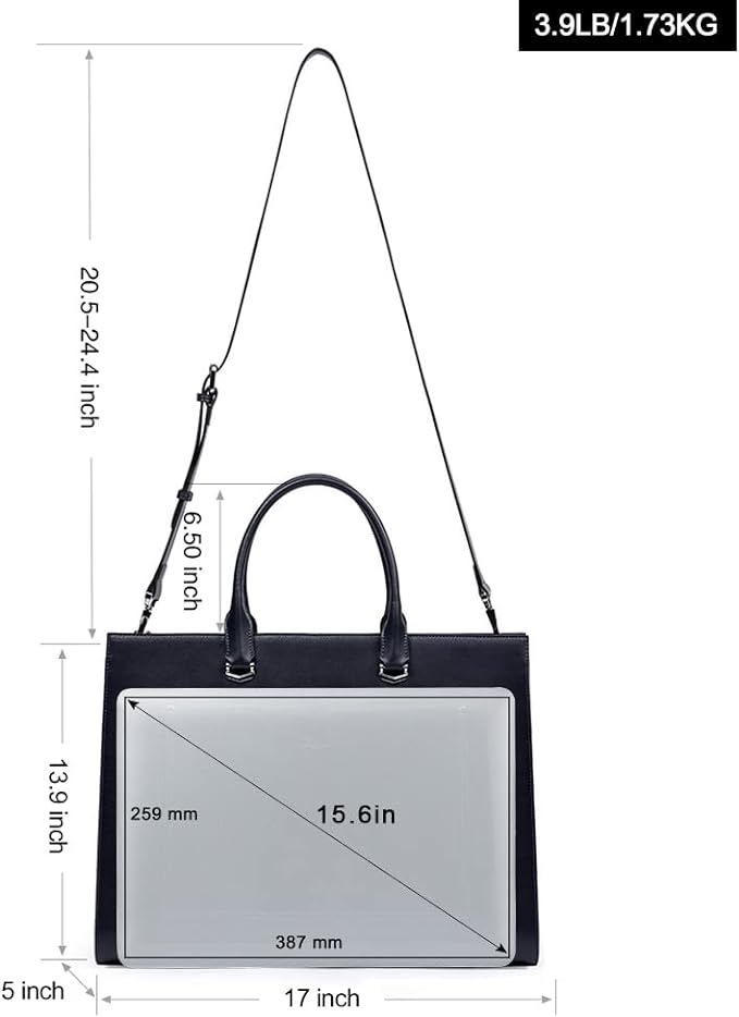 Lauren Refined Leather Briefcase For Women For Daily Use