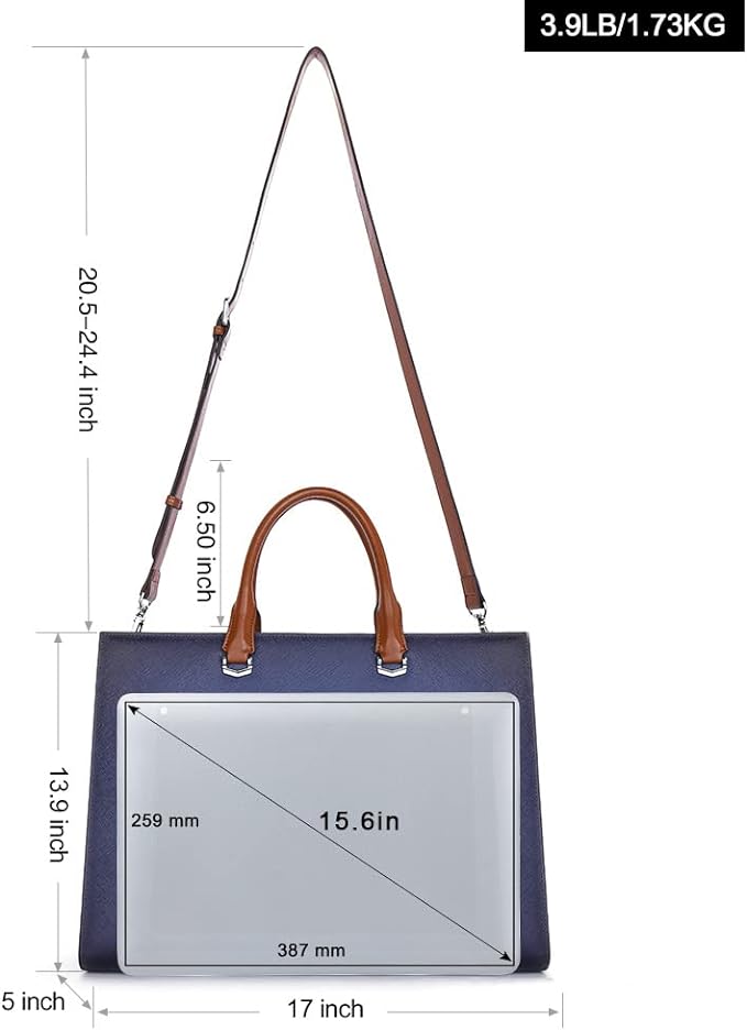 Lauren Refined Leather Briefcase For Women For Daily Use