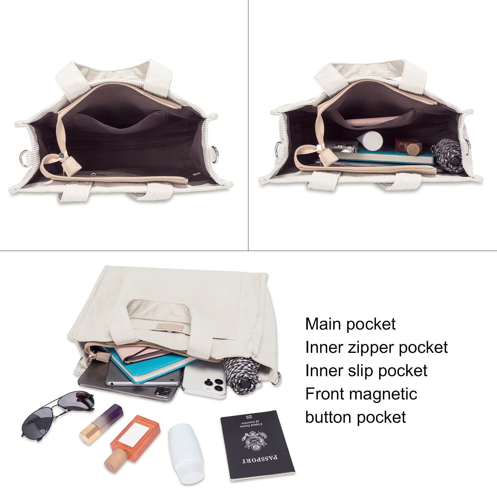 Wide Purse Strap Crossbody Purses Adjustable Replacement Shoulder Handbag Strap—Beige