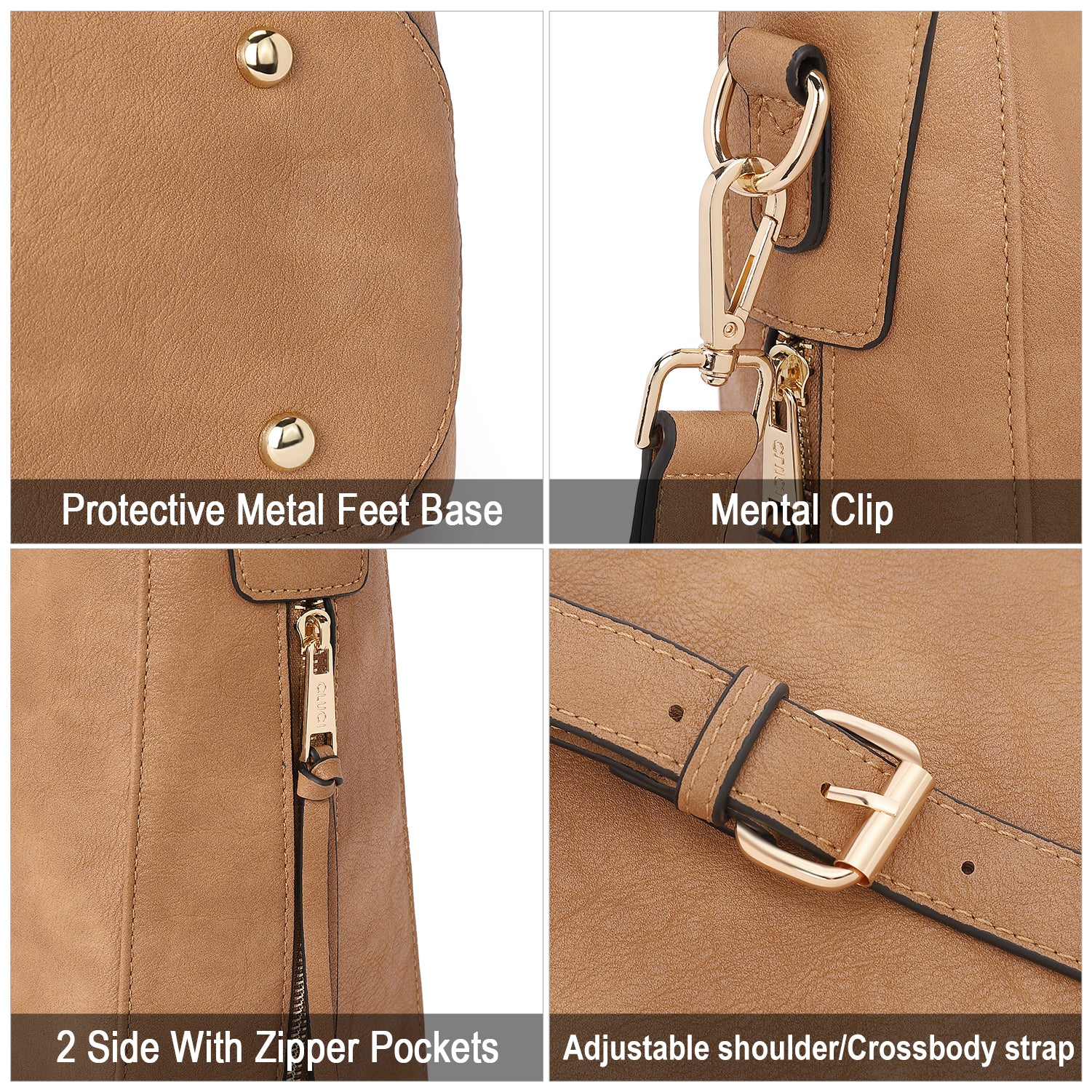 CLUCI Purses and Handbags for Women Leather Hobo Tote Fashion Ladies Crossbody Large Bucket Shoulder Bag