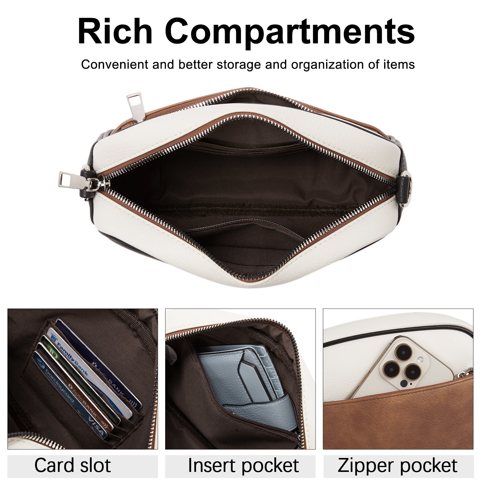 Vegan Leather Crossbody Bags for Women Trendy with Adjustable Wide Strap