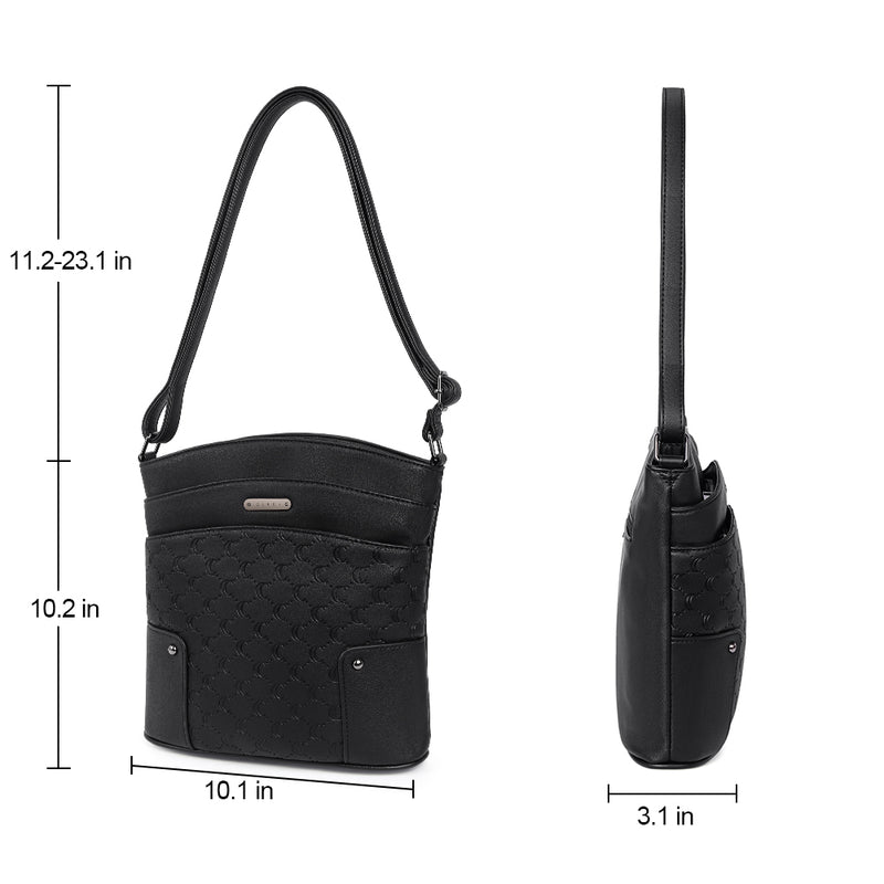 Amos Triple Pockets Vintage Crossbody Bag