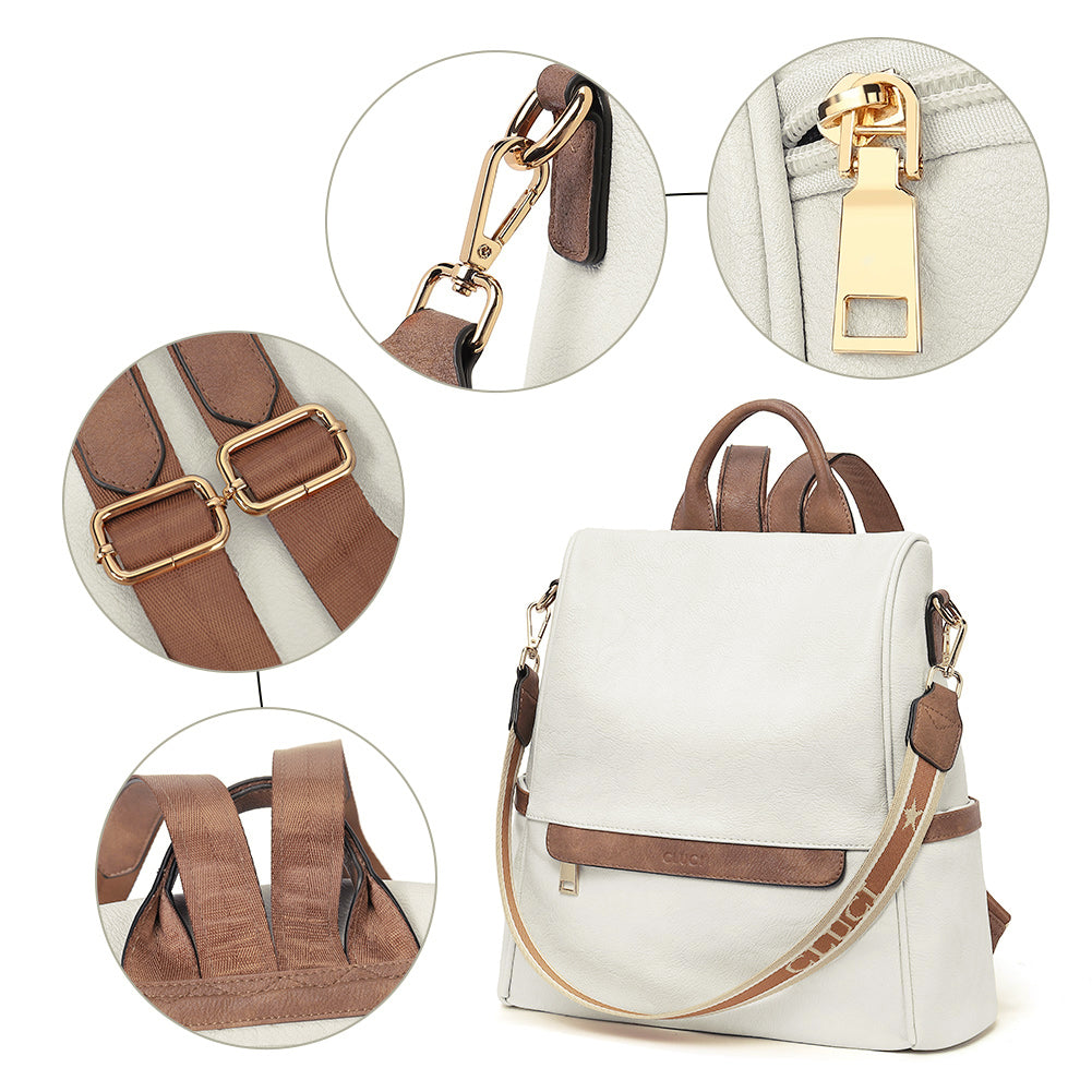 Greene Multi-Purpose Carry Way Vegan Leather Backpack Purse For Women