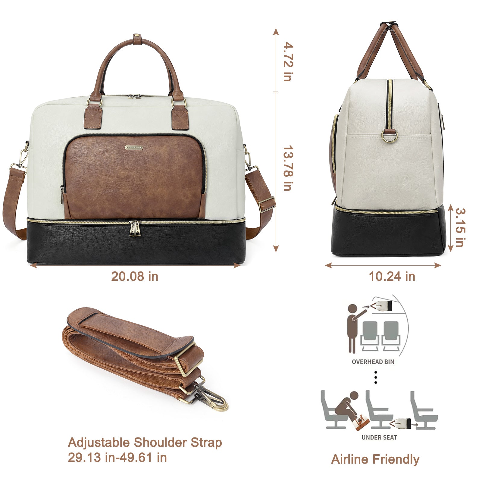 Leather Oversized Weekender Bags