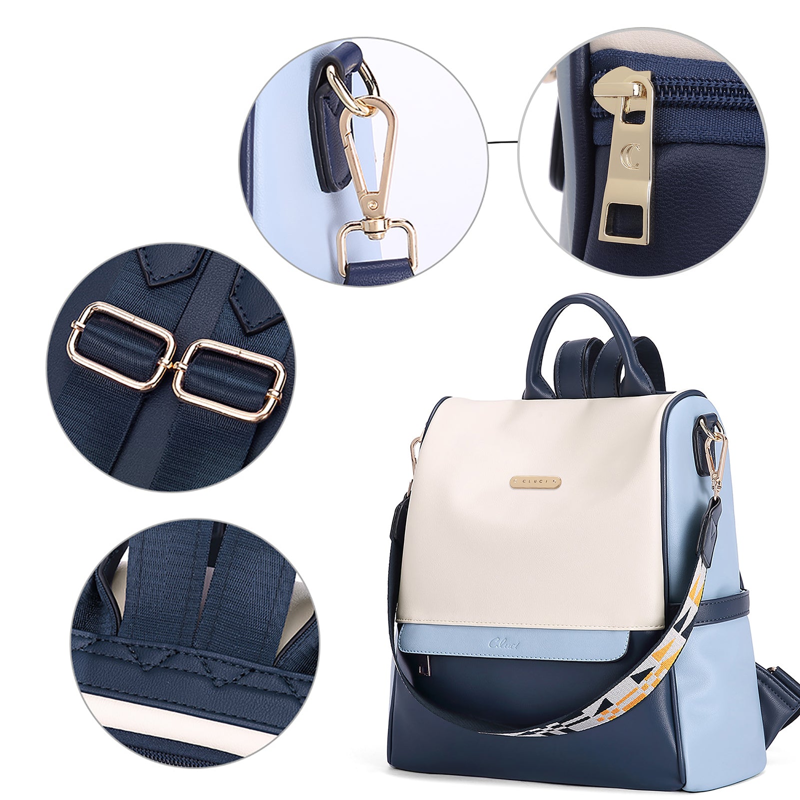 CLUCI Womens Backpack Purse Fashion Designer Travel Bag