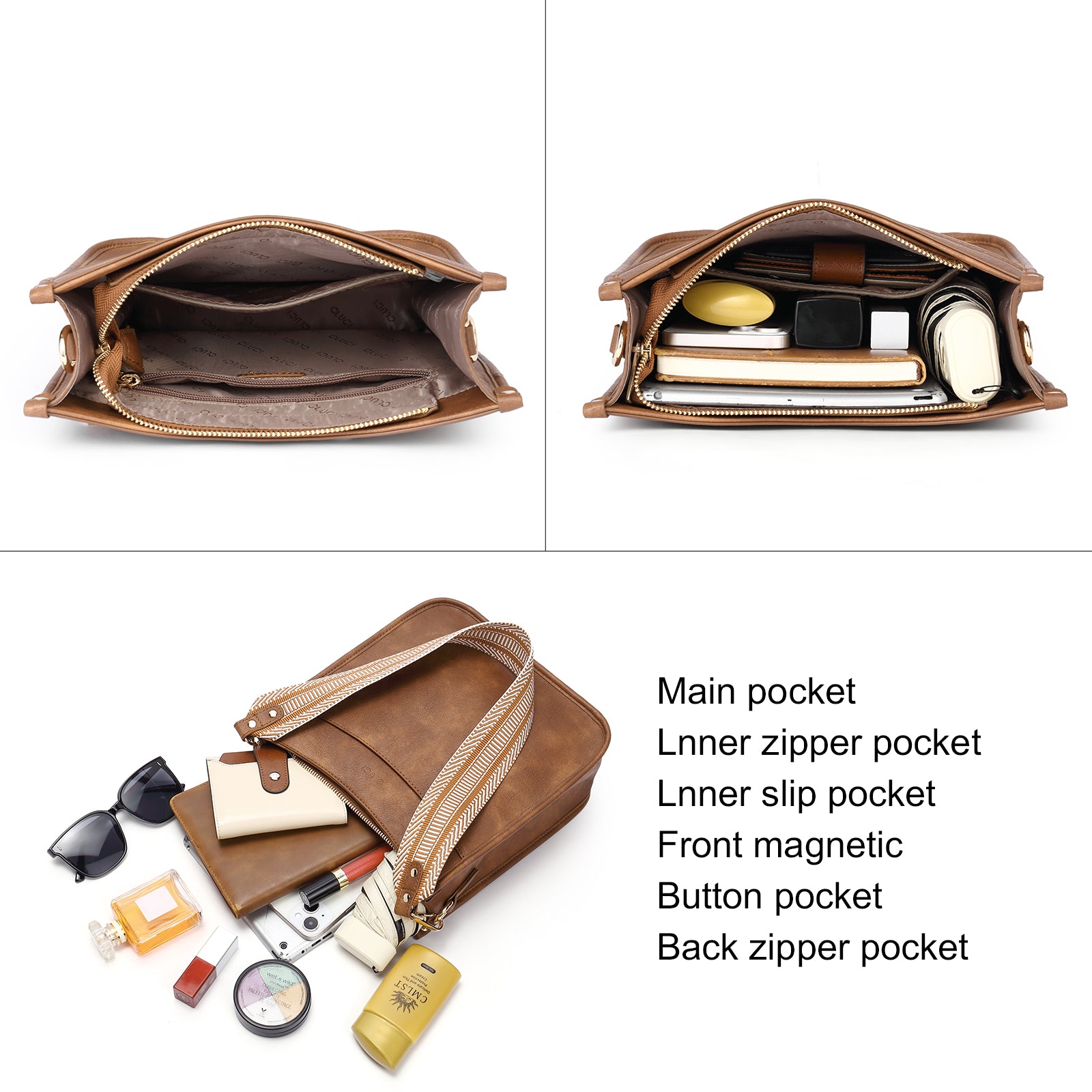 Trendy Medium Crossbody Bags with Two Straps