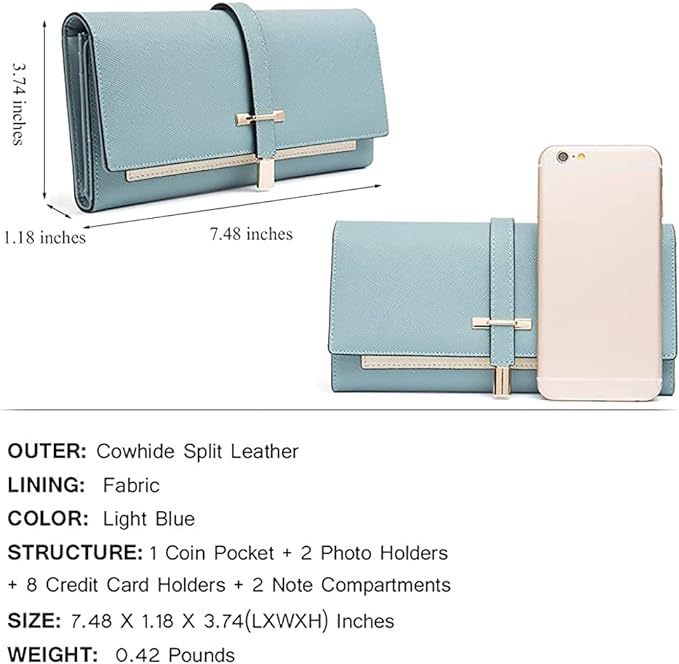 Mile Lightweight Designer Tri-Fold Wallet For Iphone For Women