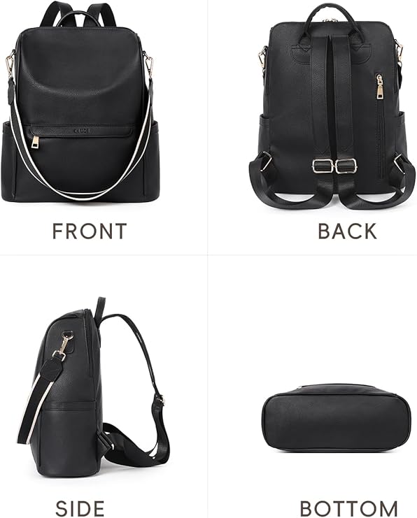 CLUCI Womens Backpack Purse Leather Anti-theft Large Fashion Designer Travel Bag