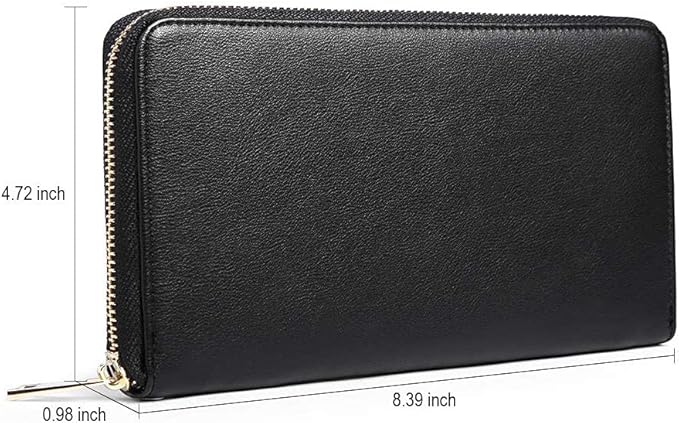 CLUCI Women Wallet Leather RFID Blocking With Wristlet