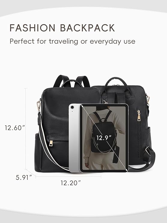 CLUCI Womens Backpack Purse Leather Anti-theft Large Fashion Designer Travel Bag