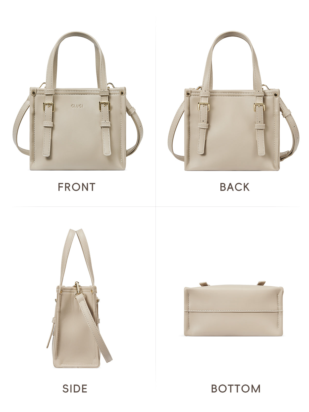 CLUCI Leather Tote Bag for Women with Adjustable Shoulder Strap