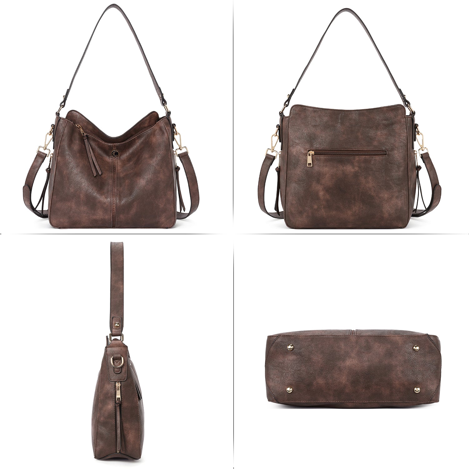 CLUCI Purses and Handbags for Women Leather Hobo Tote Fashion Ladies Crossbody Large Bucket Shoulder Bag