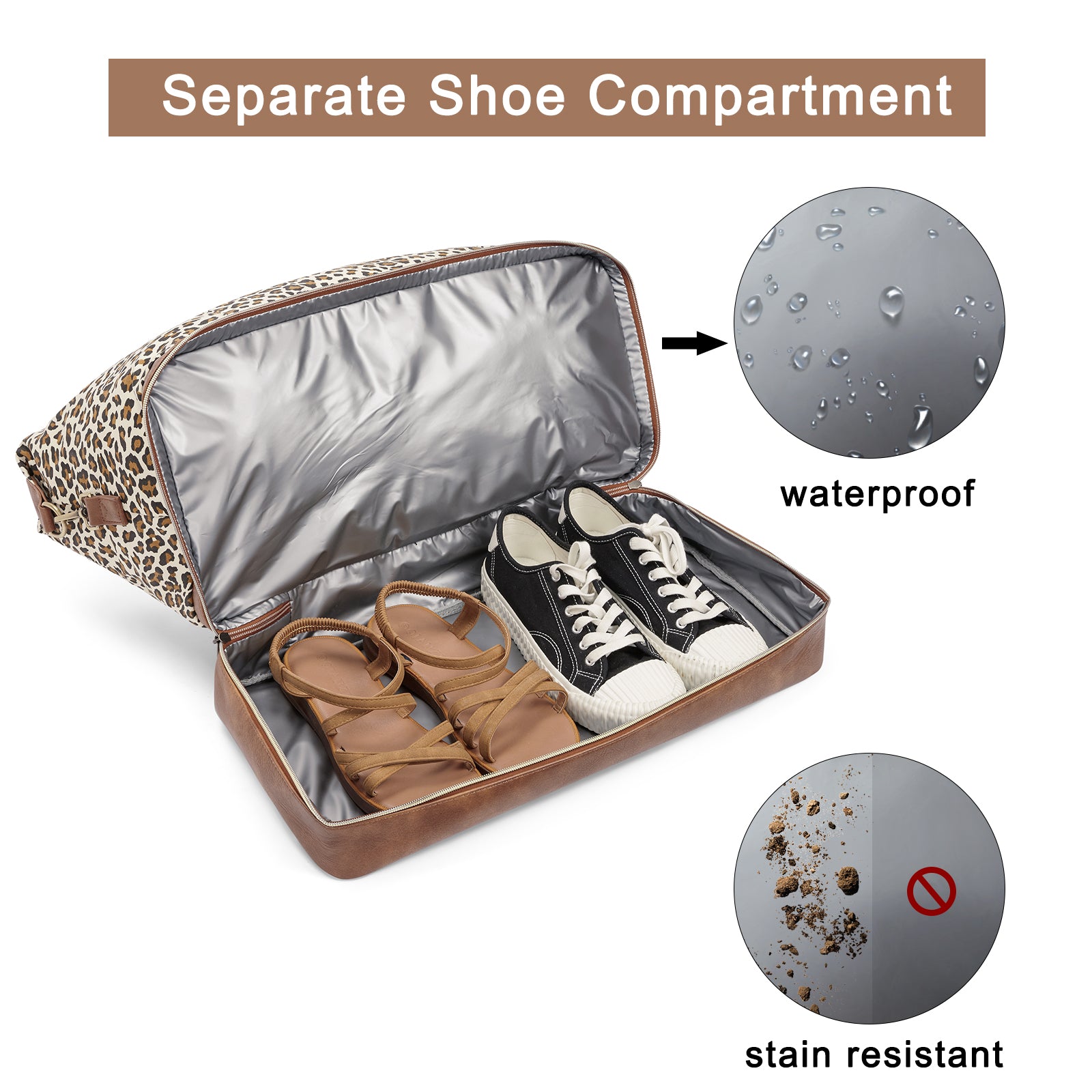 CLUCI Weekend Bags Travel Canvas Carry on Bags for Airplanes Travel Bags with Shoe Compartment