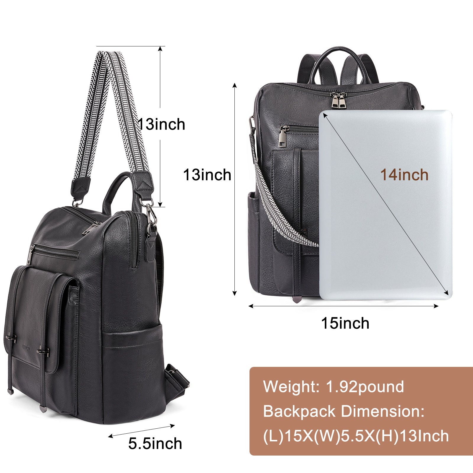 CLUCI Backpack Purse for Women Leather Backpack Purse Travel Fashion Convertible Designer Ladies Shoulder Bags