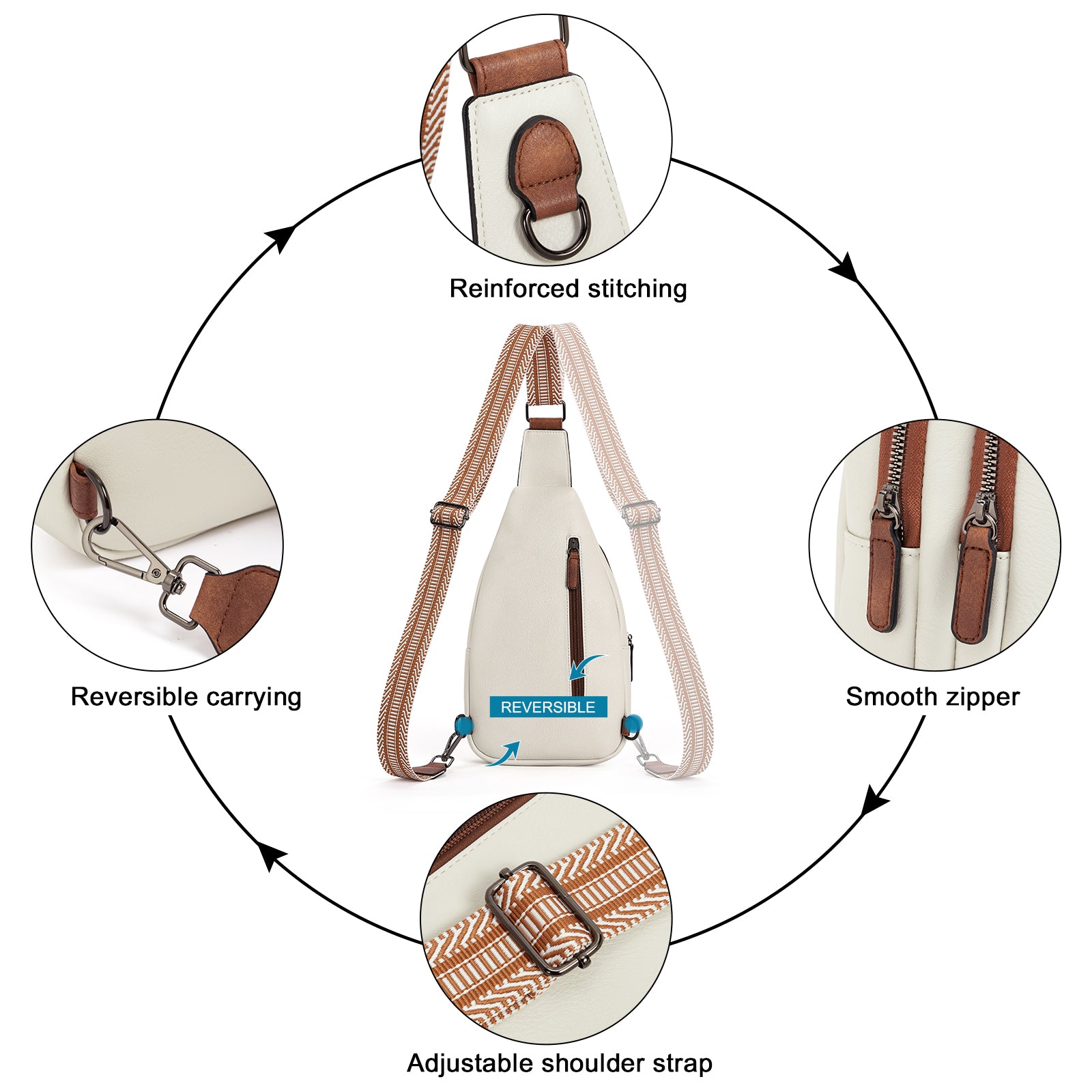 CLUCI Sling Bag for Women Crossbody Leather