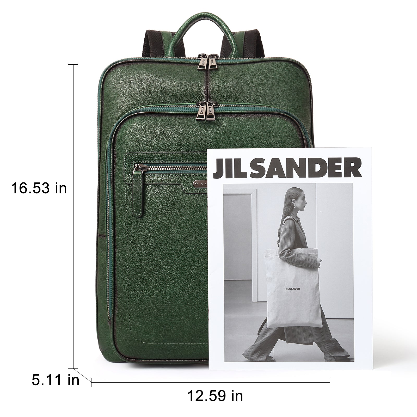 CLUCI Women Laptop Backpack Purse Vegetable Tanned Full Grain Leather 15.6 inch Computer Bag Business Casual Travel Daypack