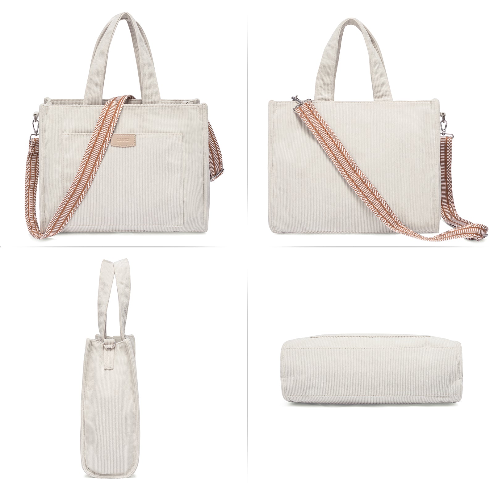 Wide Purse Strap Crossbody Purses Adjustable Replacement Shoulder Handbag Strap—Beige