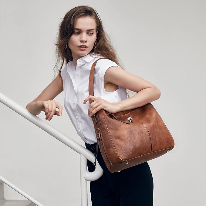 CLUCI Purses and Handbags for Women Leather Hobo Tote Fashion Ladies Crossbody Large Bucket Shoulder Bag