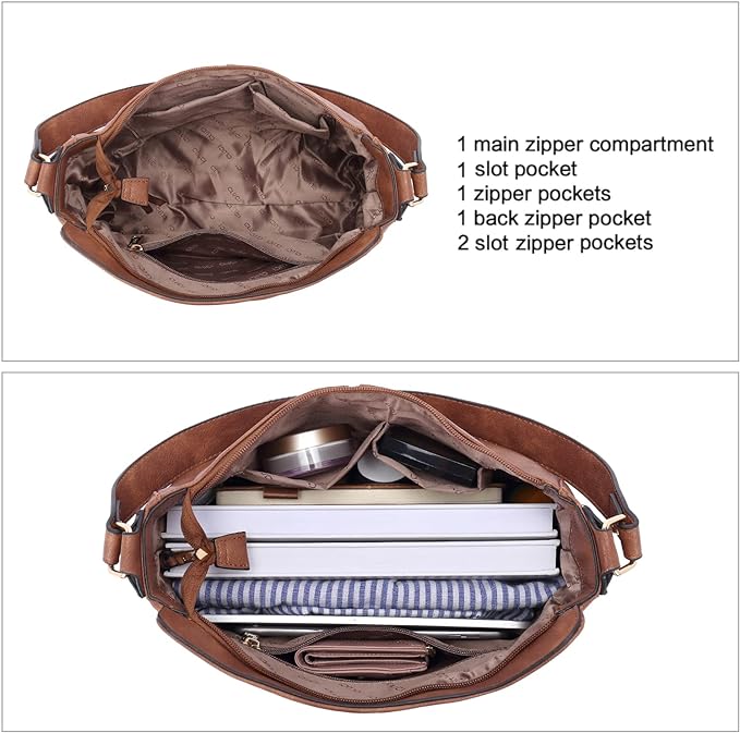 CLUCI Purses and Handbags for Women Leather Hobo Tote Fashion Ladies Crossbody Large Bucket Shoulder Bag