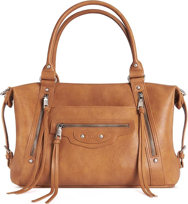 CLUCI Large City Bag, Vegan Leather Tote Bag for Women, Y2K Purse