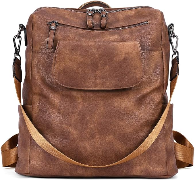 Greene Vegan Leather Travel Backpack Switchable Shoulder Bag
